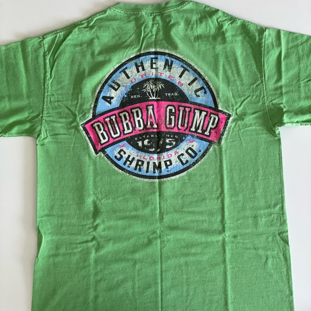 Bubba Gump Authentic Mint Green medium t-shirt.